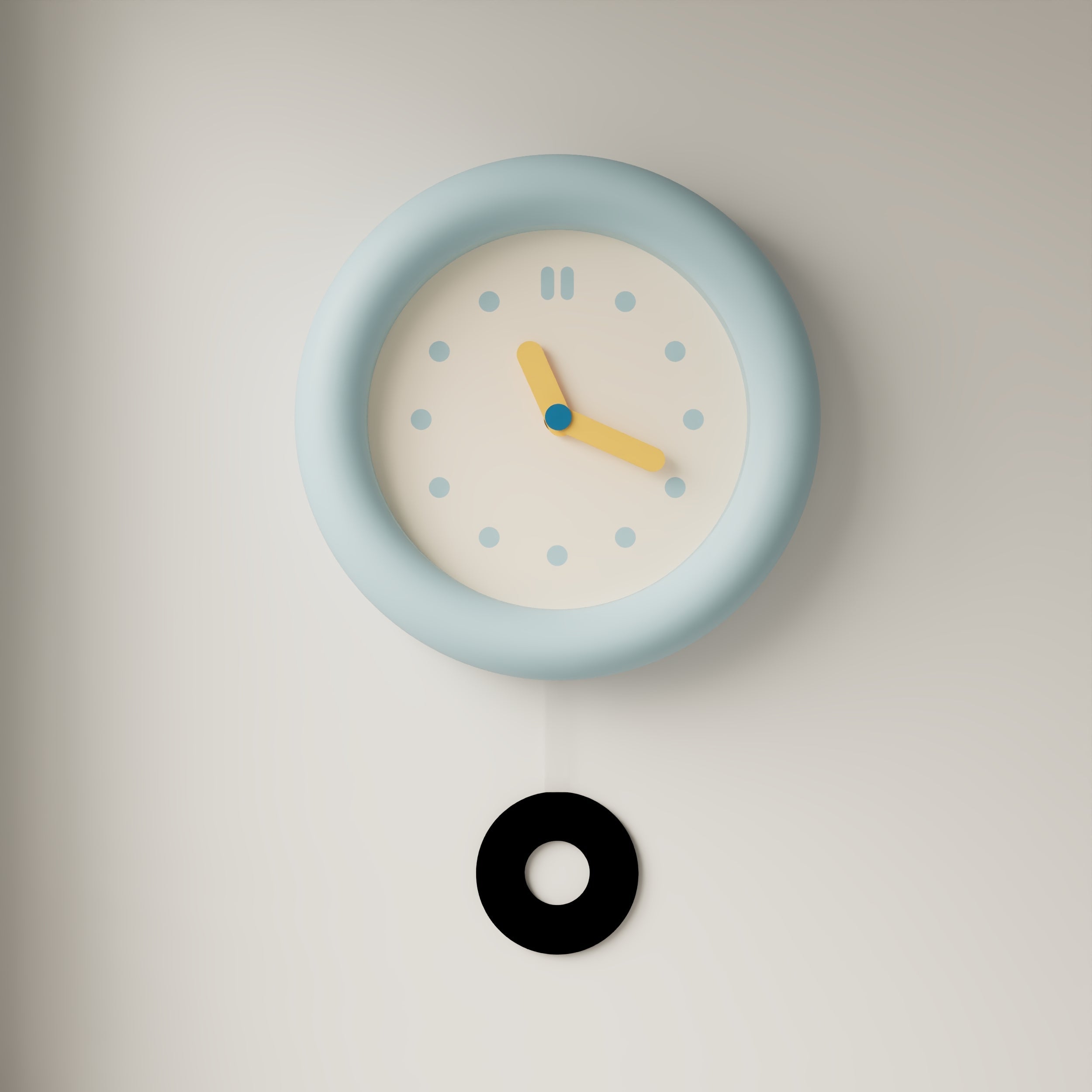 Baby Blue Wall Clock