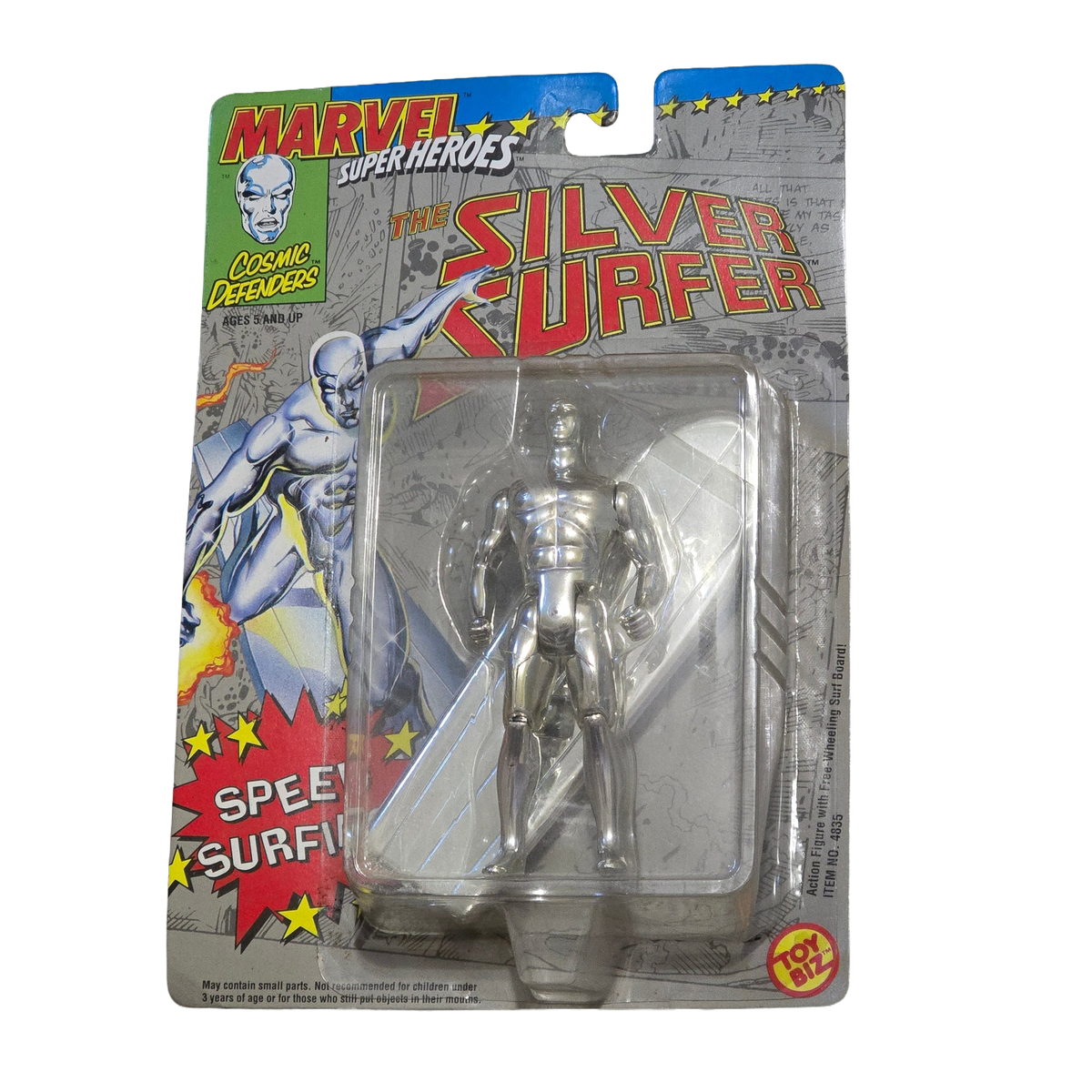 Vintage Silver Surfer Toy Biz Marvel Super Heroes Figure Sealed Carded